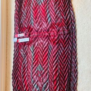 Red loop scarf